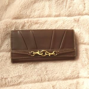Vintage Coach Designer Classic Brown Leather Wallet